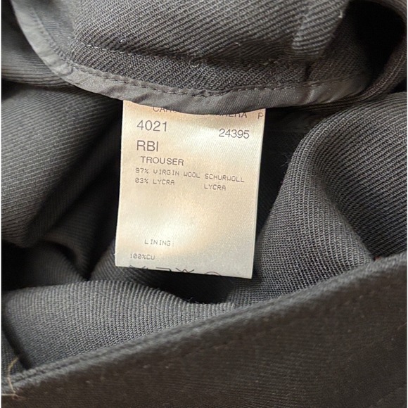 Carolina Herrera New York Black Virgin Wool Wide Leg Trousers Pants Italy 10 - Picture 7 of 8